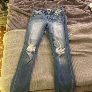 Amazing Blue Mom Jeans With Tears